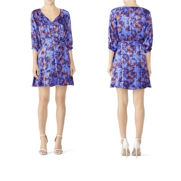 Tanya Taylor Dresses & Skirts - Tanya Taylor Blue Fan Floral Natalia Silk Dress 2